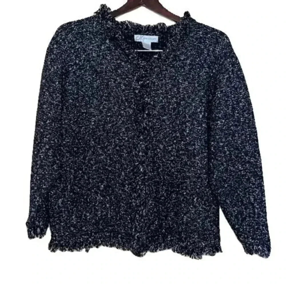 Dress Barn Fringe Sweater Jacket Size 18